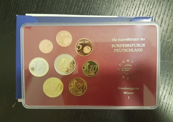  Deutschland  5 x Euro-Kursmünzensatz   2002 (A, D, F, G, J)   FM-Frankfurt PP   