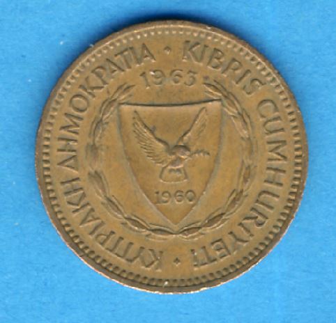  Zypern 5 Mils 1963   