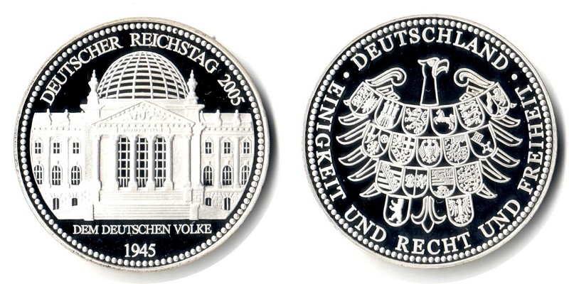  Deutschland Medaille 2005 FM-Frankfurt Gewicht: ca.19g  PP  Deutscher Reichstag   
