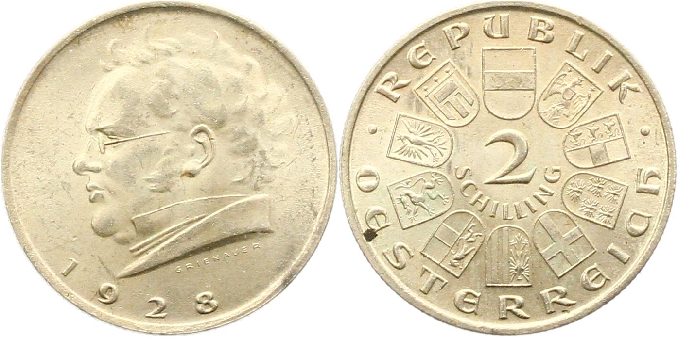  9113 Österreich 2 Schilling Silber 1928   