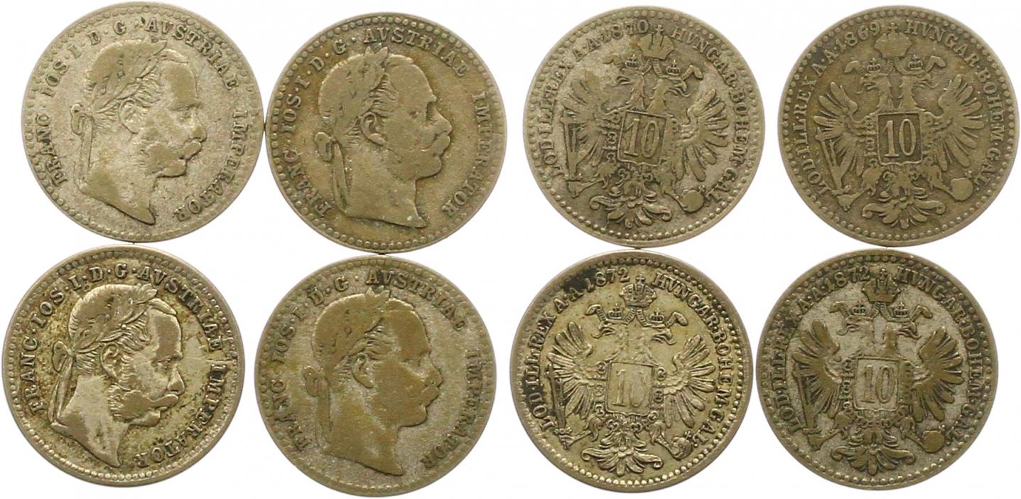  9120 RDR Österreich Lot von 4 Silbermünzen   