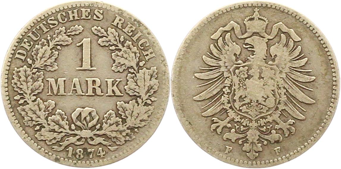  9141 Kaiserreich  1 Mark  1874 F   