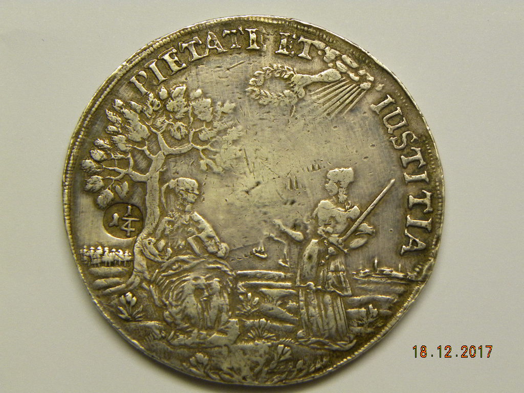 Löser zu 1 1/4 Reichsthaler 1662 HS,Zellerfeld,Mzm.H.Schlüter,Georg Wilhelm Calenberg 1648-1665