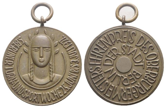  Bronzemedaille, Berlin, 1927; 15,97 g; Ø 31,09 mm   