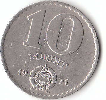 Ungarn (C145)b. 10 Forint 1971 siehe scan