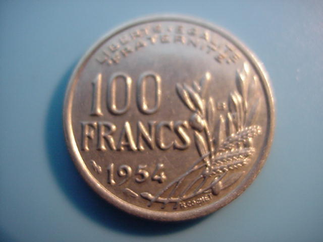 Frankreich 100 Francs 1954 B
