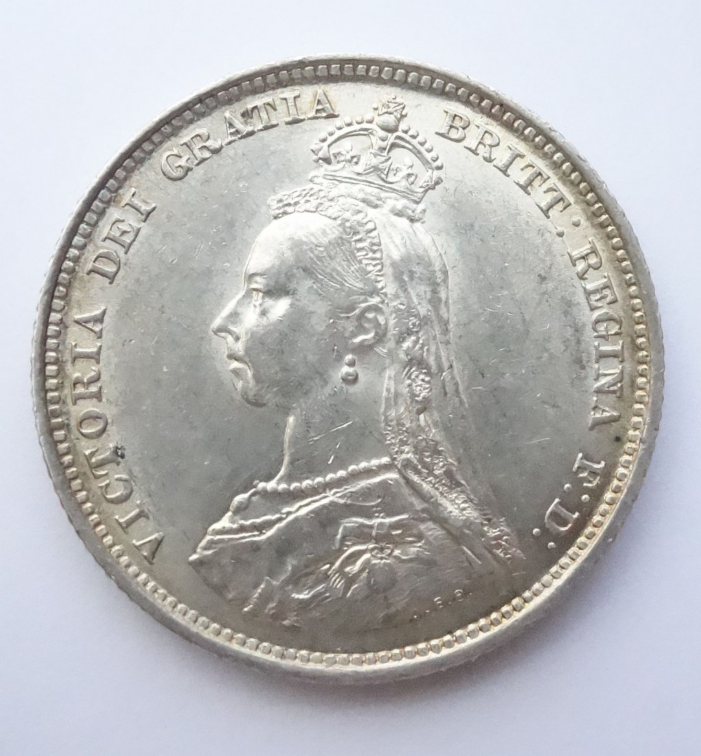 1 Schilling Queen Victoria 1887 unz