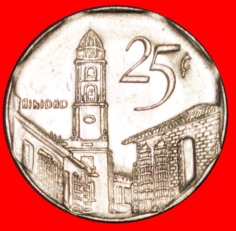  √ TRINIDAD: KUBA ★ 25 CENTAVOS 2003 ↑↓ CONVERTIBLE PESO VZGL STEMPELGLANZ!   