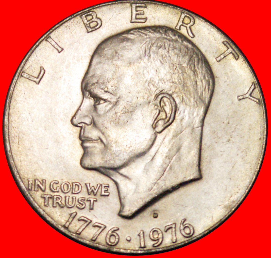  √ MOND-DOLLAR (1971-1999): USA ★ 1 DOLLAR 1776-1976D! Eisenhower (1890-1969)   