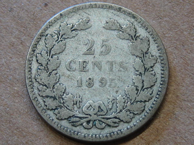  Niederlande 25 Cents 1895   