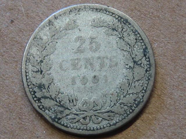  Niederlande 25 Cents 1901   