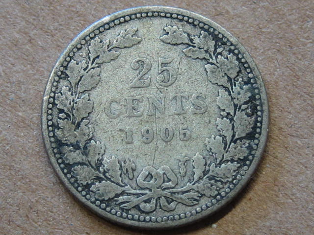  Niederlande 25 Cents 1904   