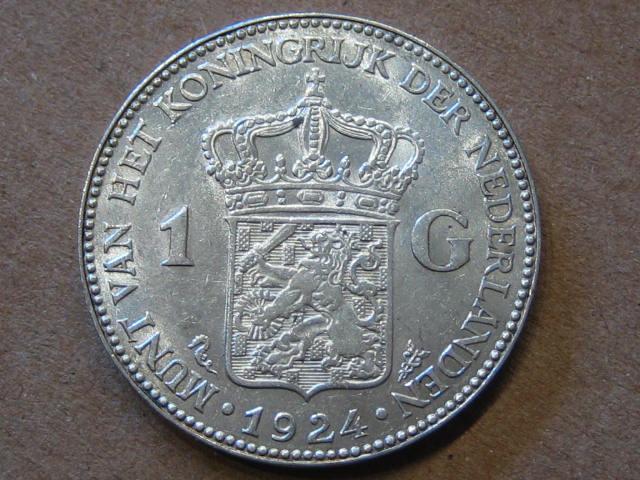  Niederlande 1 Gulden 1924 Erhaltung   