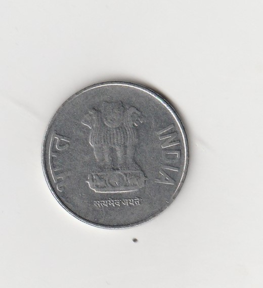  2 Rupees Indien 2014 mit Punkt unter der Jahreszahl  (K855)   