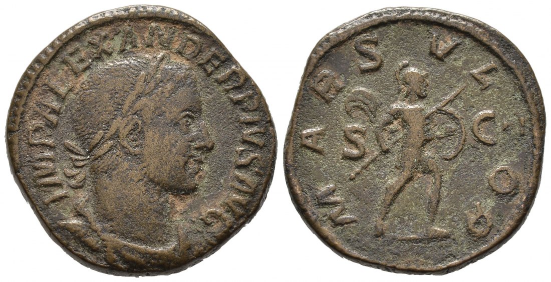 PEUS Kaiserliche Prägung Severus Alexander, 222-235 Sesterz 231/235 Hellbraune Patina sehr schön