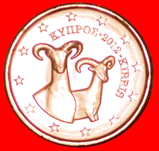  § GREECE: CYPRUS ★ 1 CENT 2012 UNC MINT LUSTER! LOW START ★ NO RESERVE!!!   