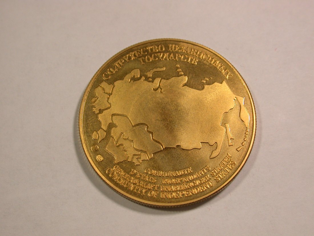  B26 UDSSR/Rußland Gorbatschow hart vergoldet Medaille 40 mm Originalbilder   