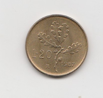  20 Lire Italien 1987(I065)   
