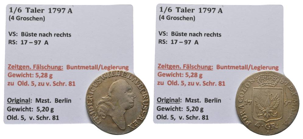  Altdeutschland, 1/6 Taler 1797   