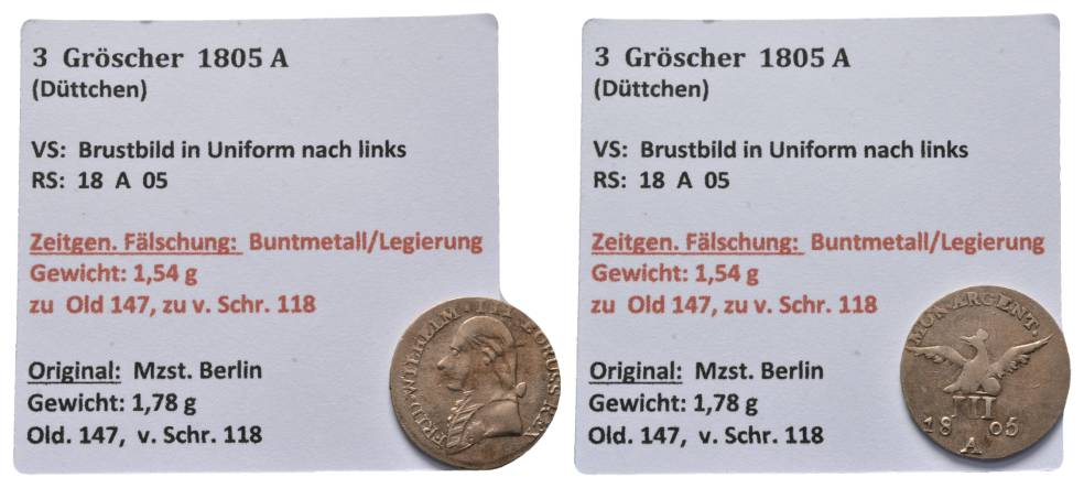  Altdeutschland, 3 Gröscher 1805   