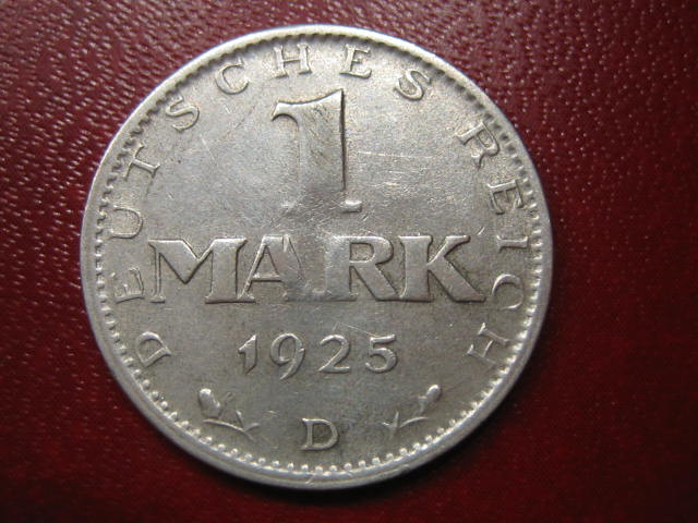  WR 1 Reichsmark 1925 D   