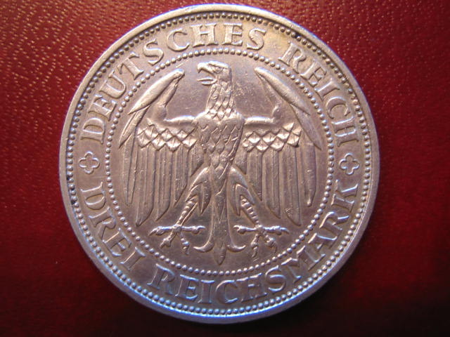  WR 3 Reichsmark Meissen 1929 E   