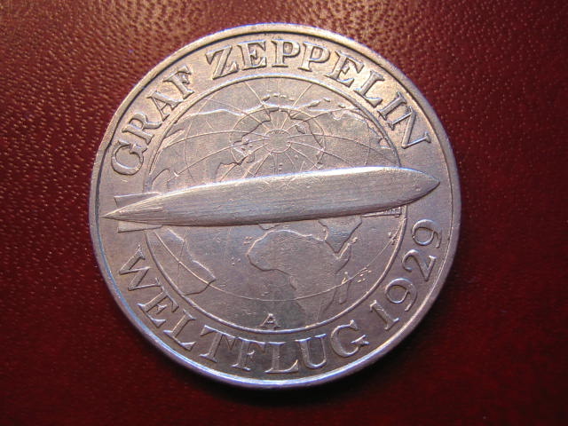  WR 3 Reichsmark Zeppelin 1929 A   