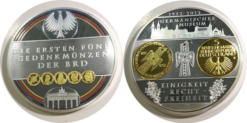  Deutschland   Medaille   Die ersten Gedenkmünzen Deutschlands   FM-Frankfurt   Gewicht: 137g  PP   