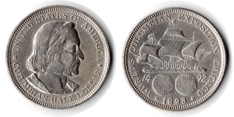  USA  Half Dollar  1893  FM-Frankfurt Feingewicht: 11,25g Silber  sehr schön   