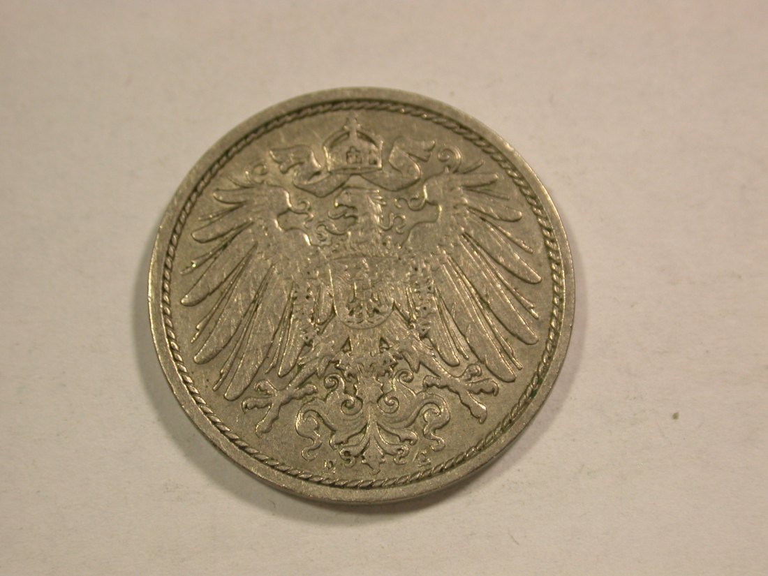  C01 KR 10 Pfennig  1909 E in ss/ss+   Orginalbilder   