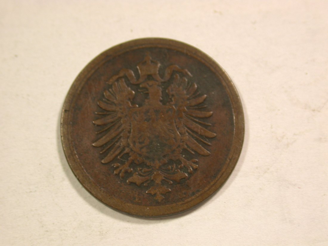  C01 KR 1 Pfennig 1889 E in fast schön Orginalbilder   