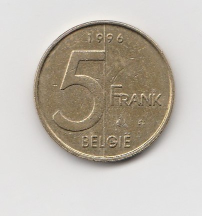  5 Francs Belgie 1996  (I114)   