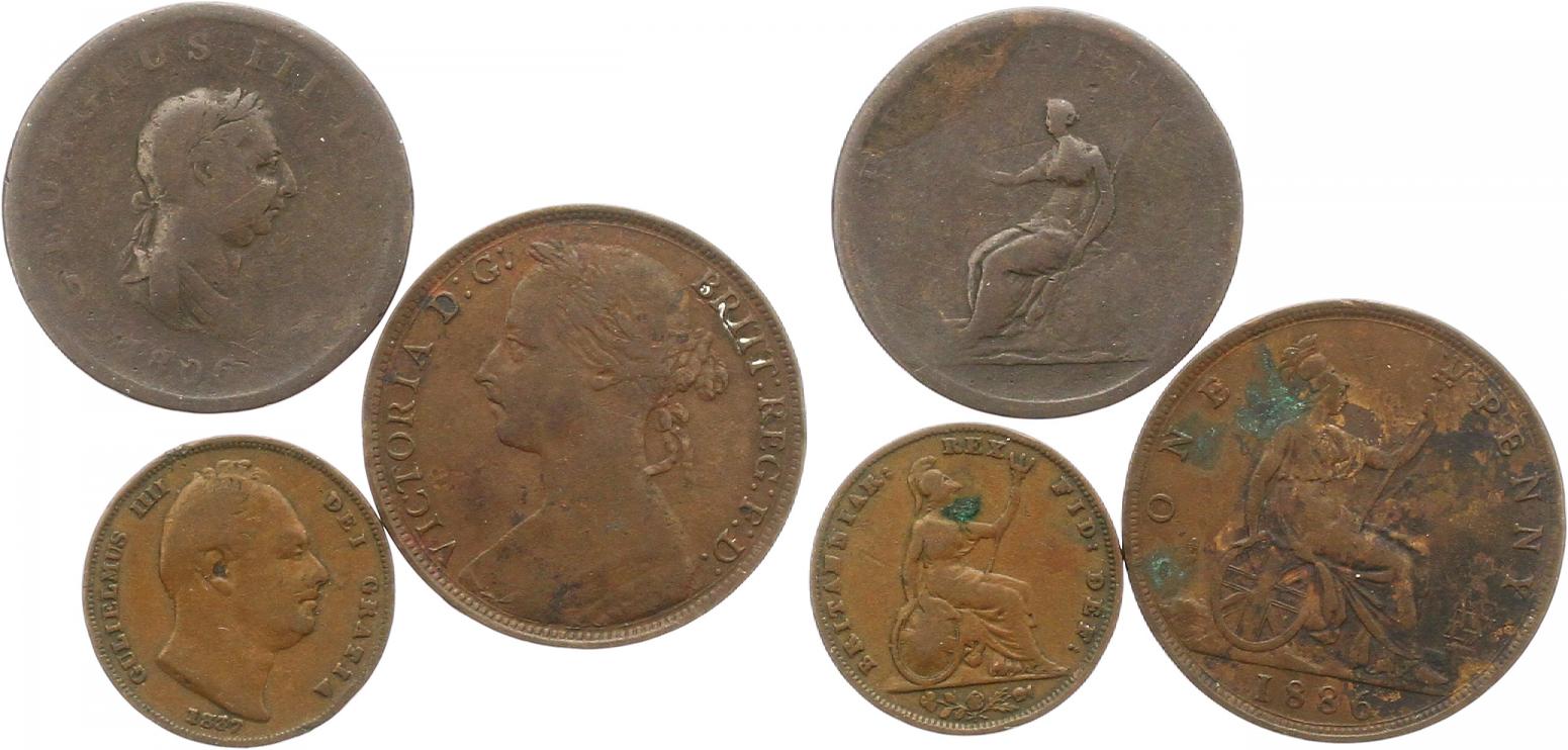  9503 England Kupfer von Georg III und Victoria   