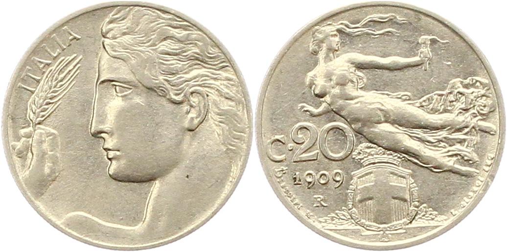  9521 Italien 20 Centesimi 1909   