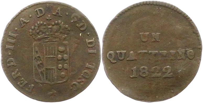  9523 Italien Toskana 1 Quattrino 1822   