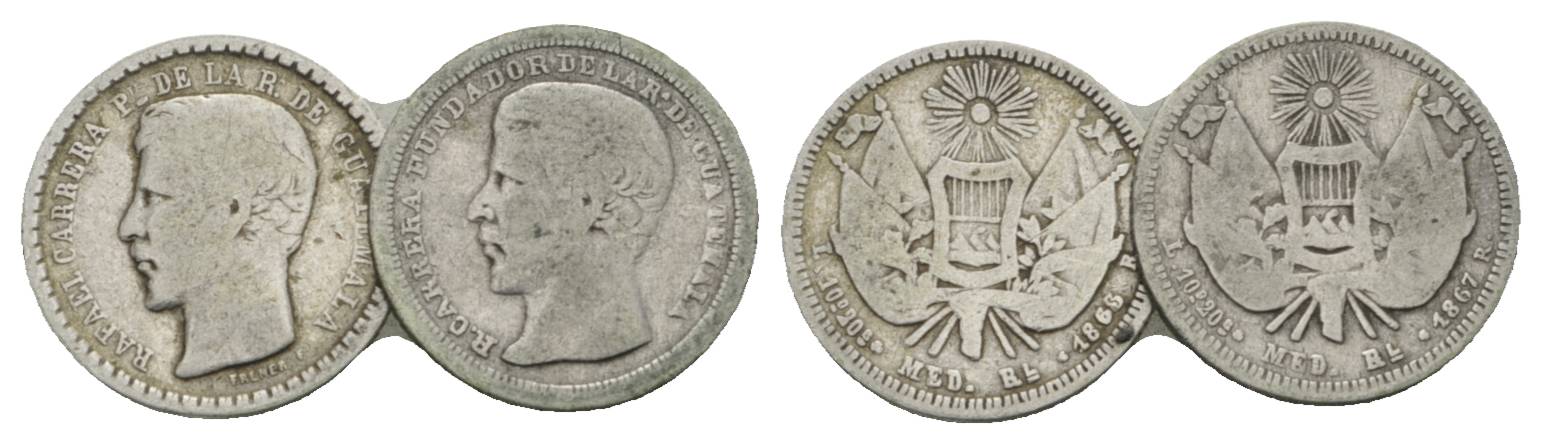  Guatemala, 1/2 Real, 1867/68   