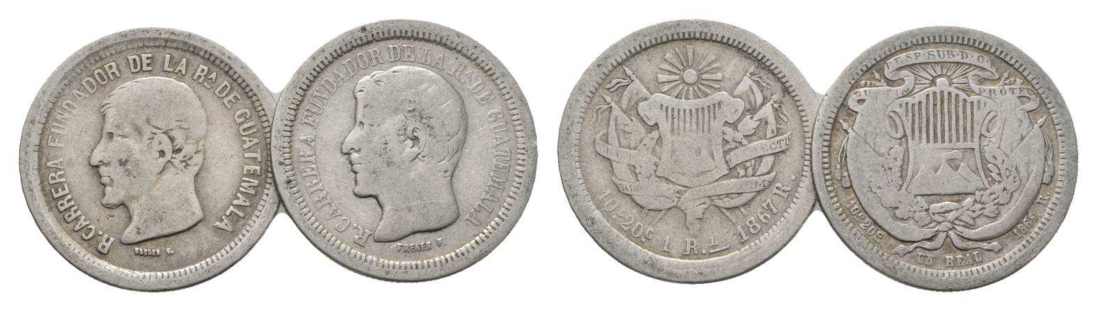  Guatemala, 1 Real 1867/68   