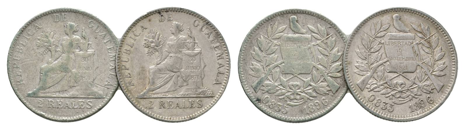  Guatemala, 2 Real 1896   