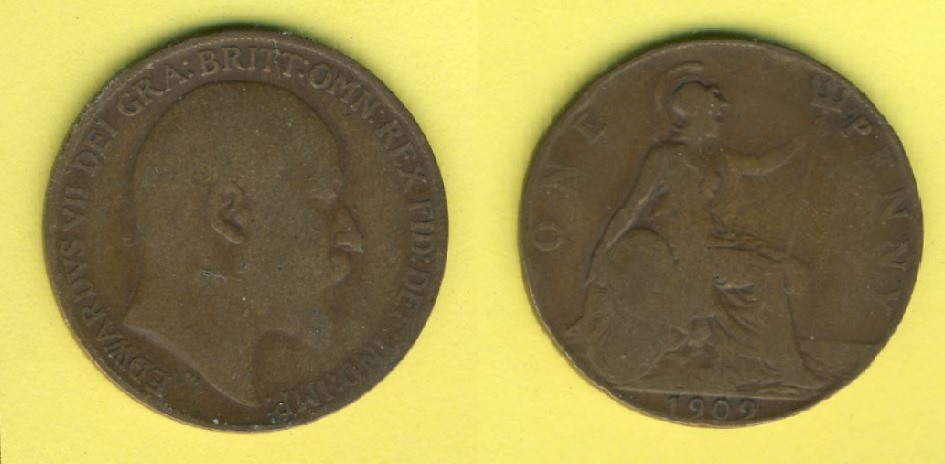  Großbritannien 1 Penny 1909   