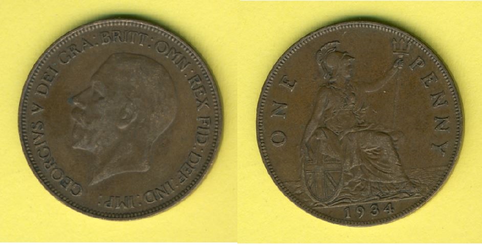  Großbritannien 1 Penny 1934   