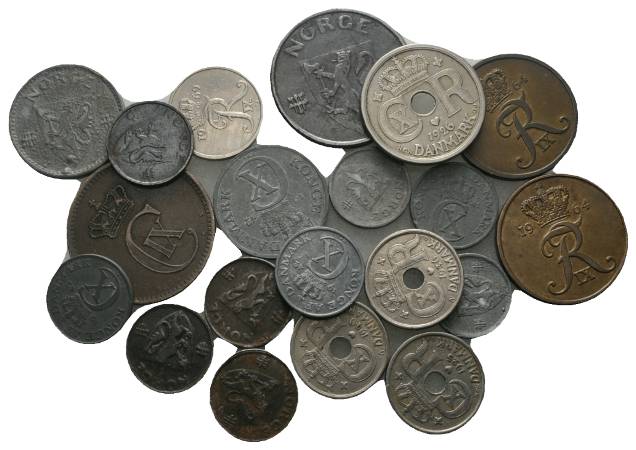  Norwegen, Dänemark, diverse Kleinmünzen   