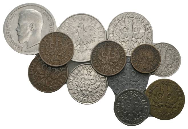  Polen, diverse Kleinmünzen   