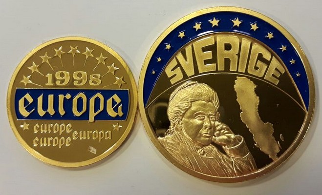  Medaille 'Europa ECU - Raub der Europa'  FM-Frankfurt    PP   
