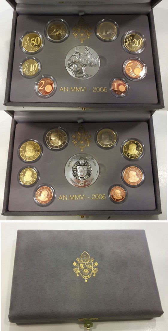  Vatikan Euro-Kursmünzensatz 2006  FM-Frankfurt PP   