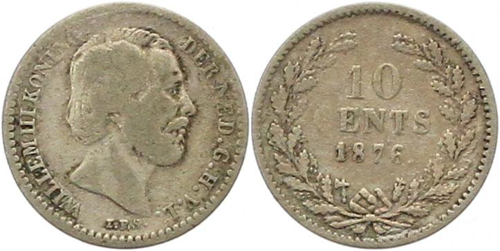  9679 Niederlande 10 Cent Silber 1876   