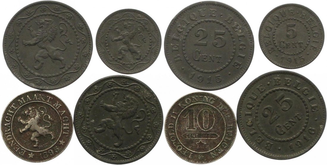  9737 Belgien 4 Münzen   