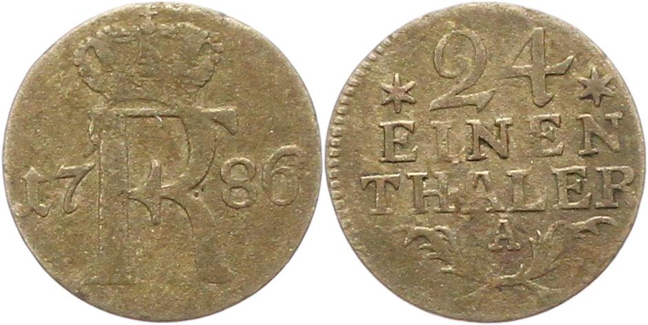  9765 Preußen 1/24 Taler 1786   
