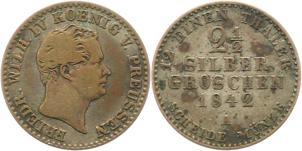  9812 Preußen 2 1/2 Silbergroschen 1842 A   