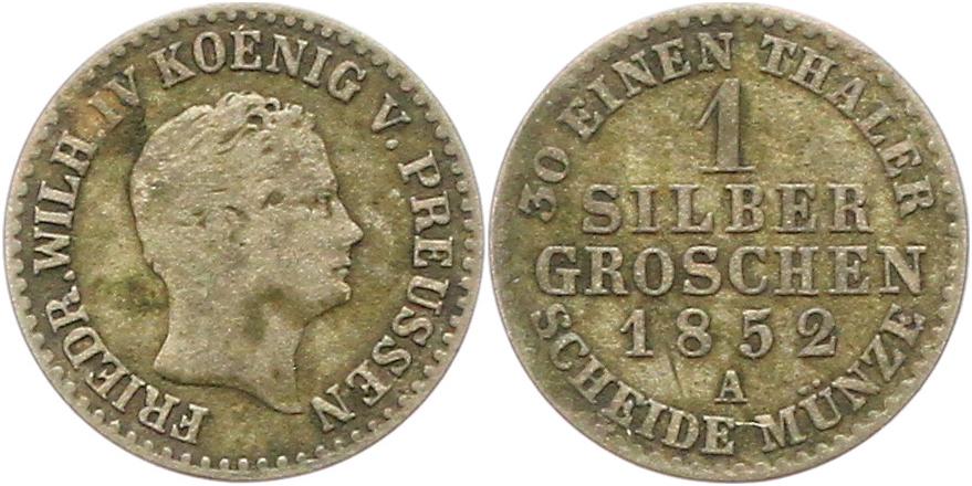  9813 Preußen 1 Silbergroschen 1852 A   