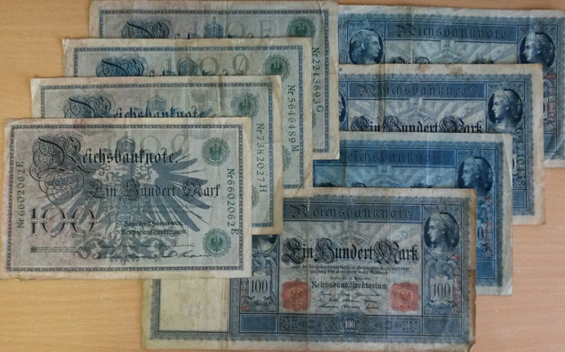  Deutsches Reich, diverse Geldscheine   